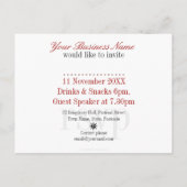 Bureau d'affaires modèle d'invitation de fêtes de (Dos)