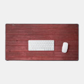 Bureau d'art en bois rouge patiné Pad Mat (Clavier et souris)