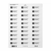 Bureau de base ou Étiquette de adresse d'entrepris (Feuille entière)