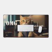 Bureau de chat drôle (Clavier et souris)