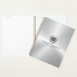 Bureau de droit professionnel moderne argent métal