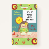 Bureau de l'école primaire Gestionnaire Badge phot (Devant)