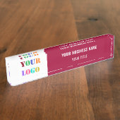 Bureau de logo d'entreprise Nom Plaque Modèle Vos  (Taille)