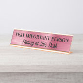 Bureau de personnes très important Nom Plaque Bure (Devant)