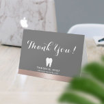 Bureau dentaire Dentiste Rose Gold Frontière Merci<br><div class="desc">Bureau dentaire Dentiste White Tooth Rose Gold Frontière Merci Cartes.</div>