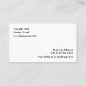 Bureau dentaire Moderne Carte de visite unique (Dos)