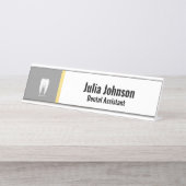 Bureau Dentiste Personnalisable Logo Nom Plaque (Devant)