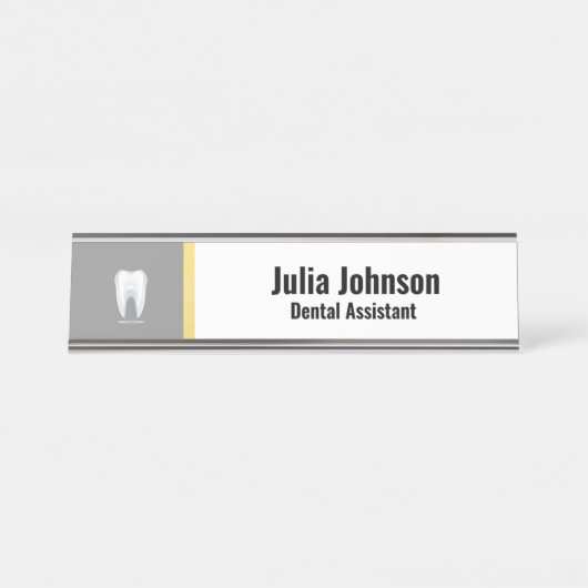 Bureau Dentiste Personnalisable Logo Nom Plaque (Devant)