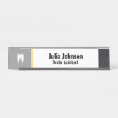 Bureau Dentiste Personnalisable Logo Nom Plaque (Devant)
