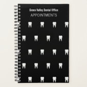 Bureau Dentiste Personnalisé Rendez-vous noir (Devant)