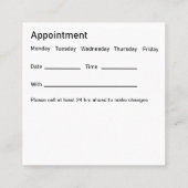 Bureau des dentistes du sourire Cartes de visite d (Dos)