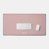 Bureau des initiales minimes de Rose poussiéreux m (Clavier et souris)