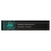 Bureau du consultant en cybersécurité Nom Plaque (Devant)