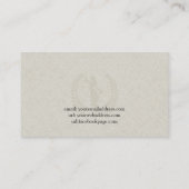 Bureau du procureur Carte de visite de lin beige (Dos)