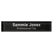 Bureau en acrylique noir Nom Plaque pour entrepris (Devant)