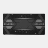 Bureau en argent, noir géométrique de jeu monogram (Recto)