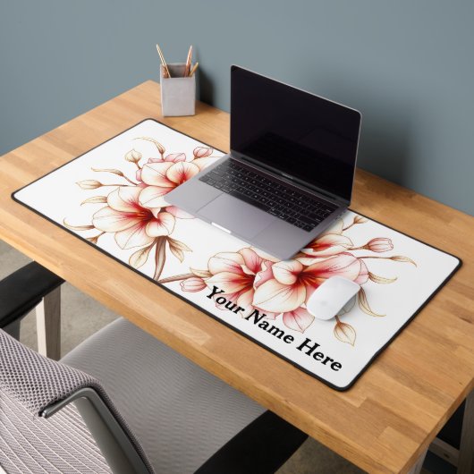 Bureau Fleur Rococo Pastel Cœur de Style Français (Bureau 2)
