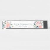 Bureau Floral rose Station Signale Nom Plaque (Devant)