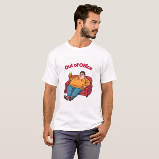 Bureau grappige luie man T-shirt