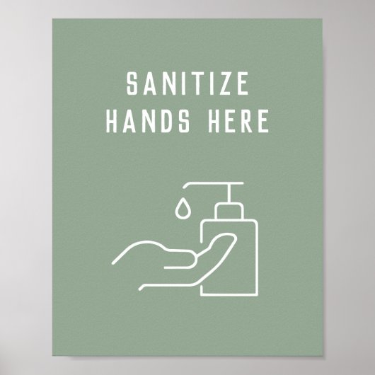Bureau Hygiène Sanitiez vos mains ici Poster (Devant)