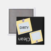 bureau l'envoyer propre sale lave-vaisselle Magnet (Recto/Verso)