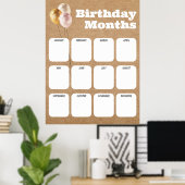Bureau Liste d'anniversaire - Affiche d'anniversai (Bureau à domicile)