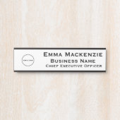 Bureau Logo Entreprise Porte à pendre Plaque Nom d (Devant)