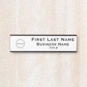 Bureau Logo Entreprise Porte à pendre Plaque Nom d (Devant)