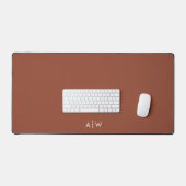 Bureau minimal moderne en terre cuite Monogramme I (Clavier et souris)