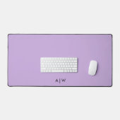 Bureau minimal moderne Lavender Monogramme Initial (Clavier et souris)