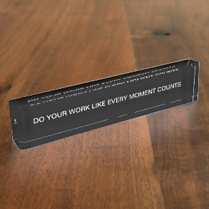 Bureau Motivational Success Desk Nom Plaque