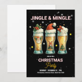 Bureau Noël Cocktail Boissons Invitation (Devant / Derrière)