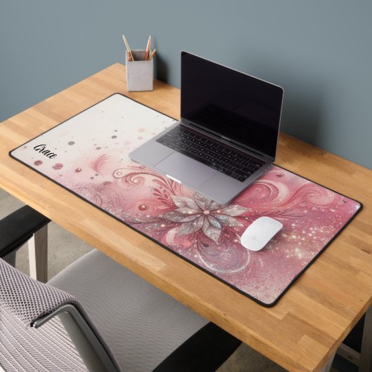 Bureau Paillettes Rose Scintillant (Bureau 2)