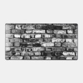 Bureau Patiné en briques noir et blanc Plaque de m (Recto)