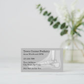 Bureau Podiatriste De La Podiatrie Cartes de visit (Debout devant)