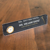 Bureau professionnel élégant Lion Logo Nom Plaque (Taille)
