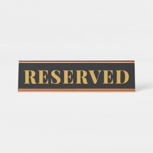 Bureau professionnel RÉSERVÉ Bureau Nom Plaque (Devant)