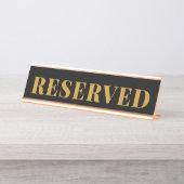 Bureau professionnel RÉSERVÉ Bureau Nom Plaque (Devant)