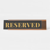 Bureau professionnel RÉSERVÉ Bureau Nom Plaque (Devant)