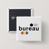 bureau vierkante button 5,1 cm (Voorkant /achterkant)