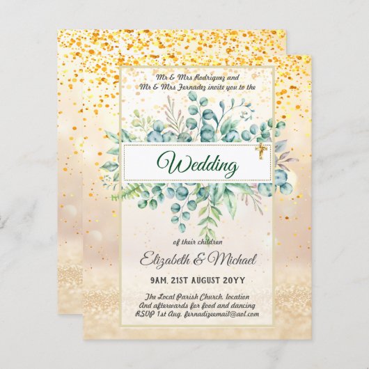 BUREAU VOOR Christelijke WEDDING Greenery (Voorkant / Achterkant)