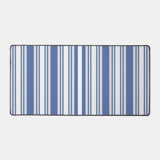 Bureaumat blauw & wit gestreept (Voorkant)