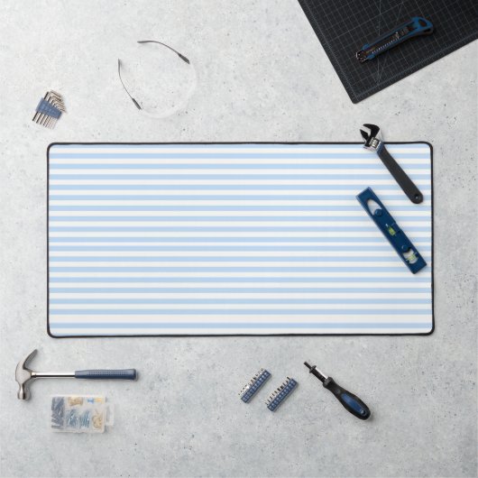 Bureaumat blauw & witte streep (Werkstation)