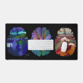 Bureaumat met hersenkunst (Keyboard & Muis)