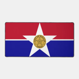 Bureaumat met vlag van Dallas, VS