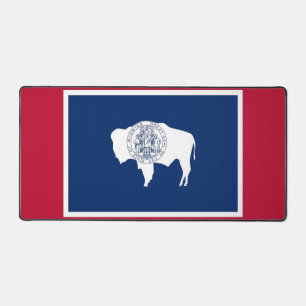 Bureaumat met vlag van de staat Wyoming
