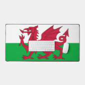 Bureaumat met vlag van Wales, VK (Keyboard & Muis)