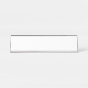Bureaunaambord, standaard (5 cm x 20 cm), zilver bureau naambordje