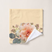 Bureaux Rose Lilac Sur Arrière - plan Peach (Gant de toilette)