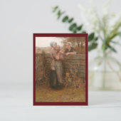 Buren die over het hek reizen briefkaart (Staand voorkant)